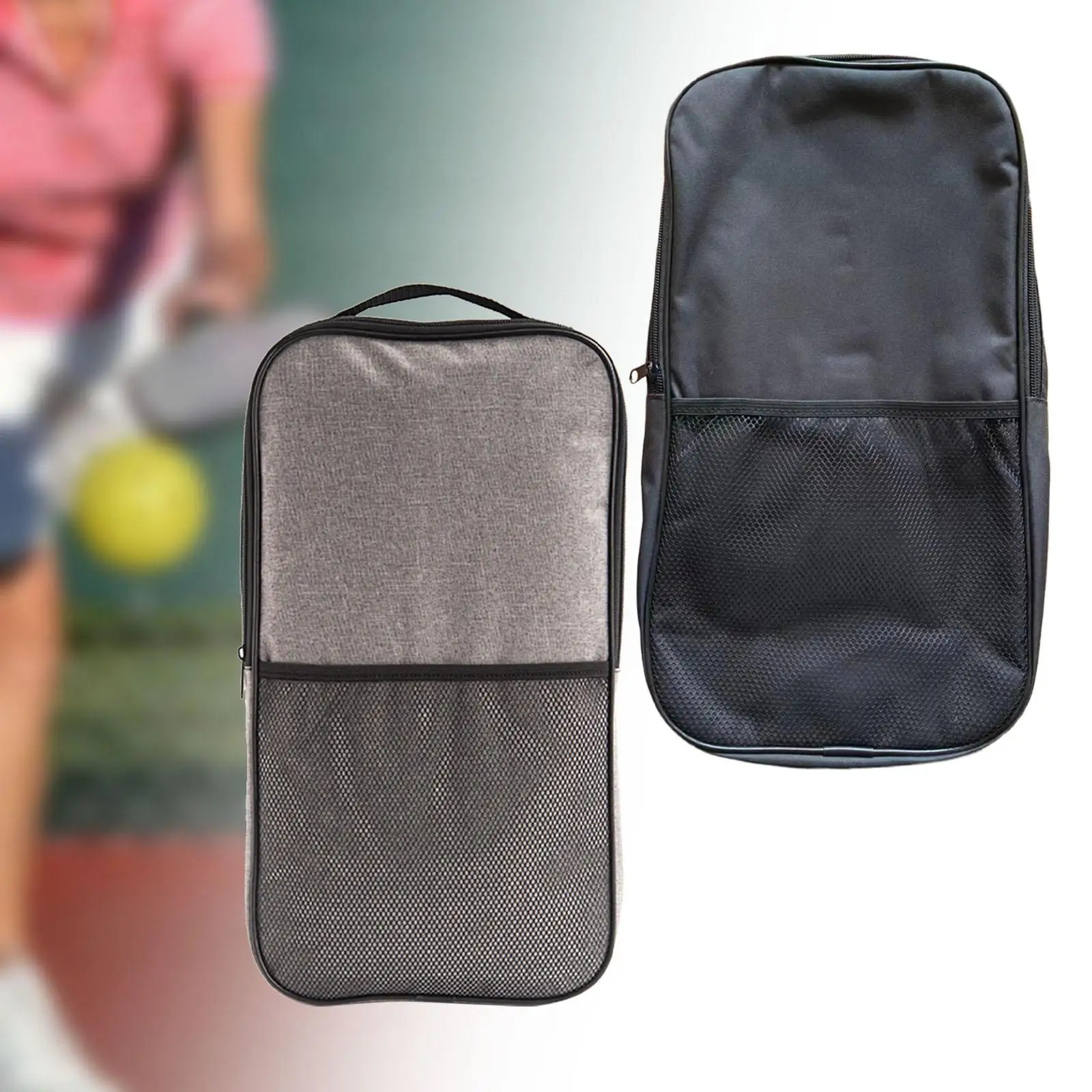 Pickleball Racket Cover Zipper Closure Storage Carrier Practical Racket Sleeve Paddle Sleeve for Indoor Training Competition
