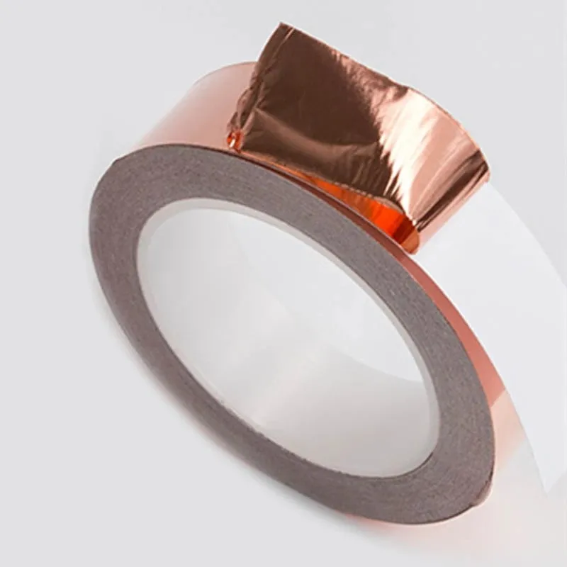 20M Copper Foil Tape Single Side Conductive Shielding Tape Snail Tape Stain Glass Home Appliance DIY Copper Tape