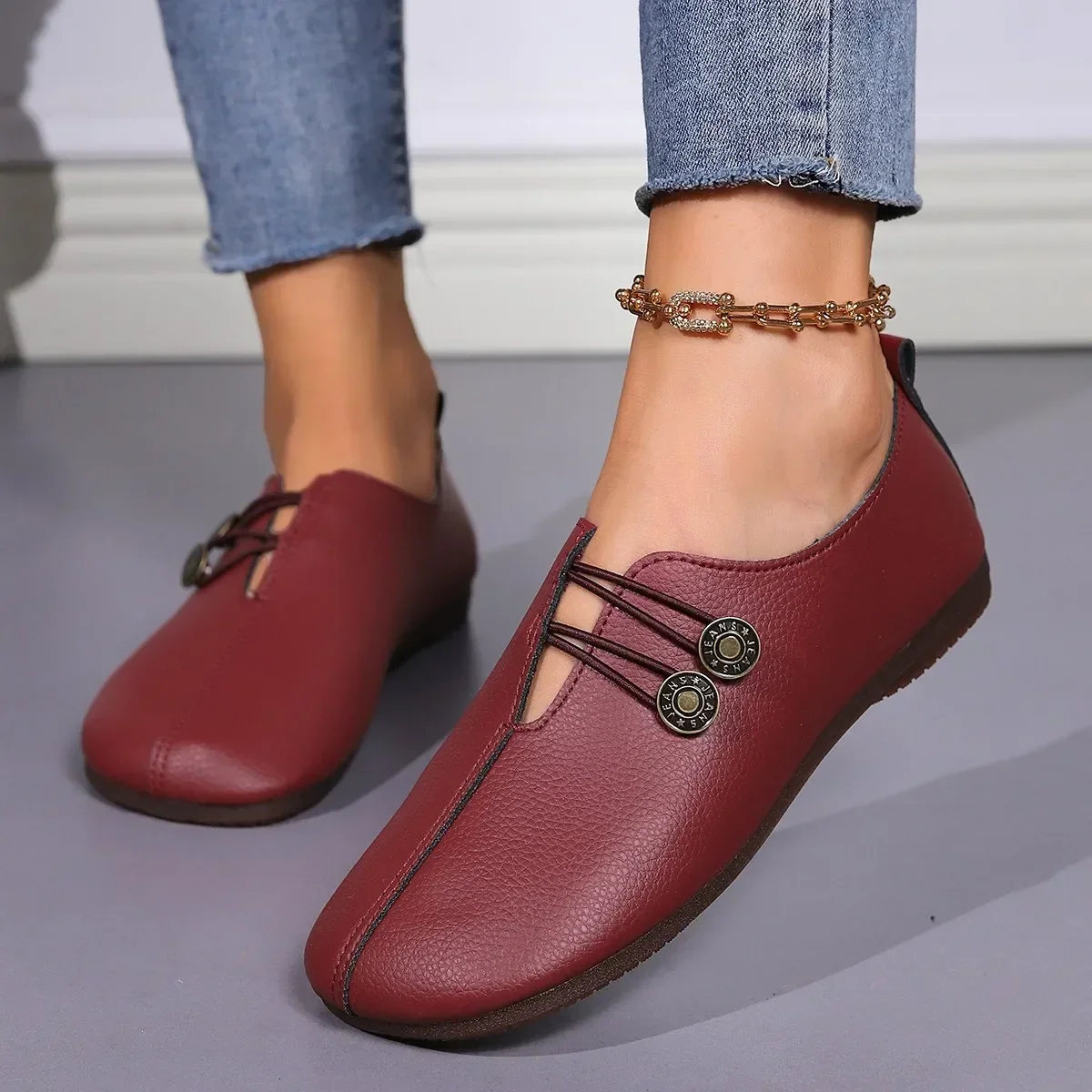 Summer Genuine Leather Women Shoes New Off White Non-slip Mommy Shoes Woman Flats Fashion Ladies Casuals Shoes Zapatos De Mujer 4
