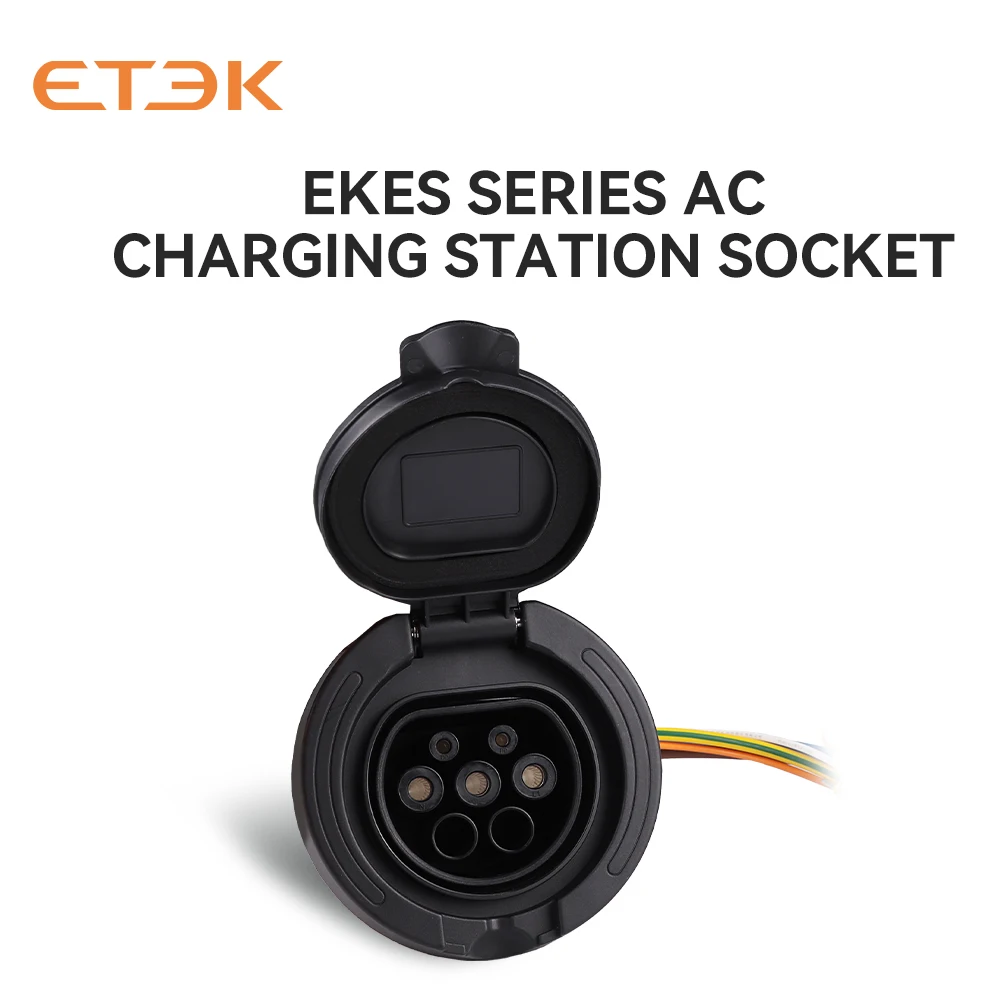 Electric Vehicle Charging Receptacle Type 2Receptacle Connector Fixed European I