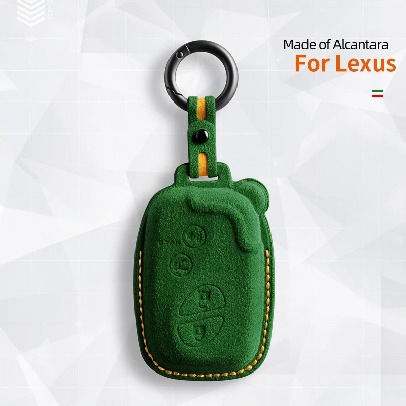 For Lexus NX IS RX ES GX LX LS UX GS430 ES350 GS350 LX570 IS350 RX350 IS25 Suede Car Key Case Shell for Lexus 4 Button Keychain