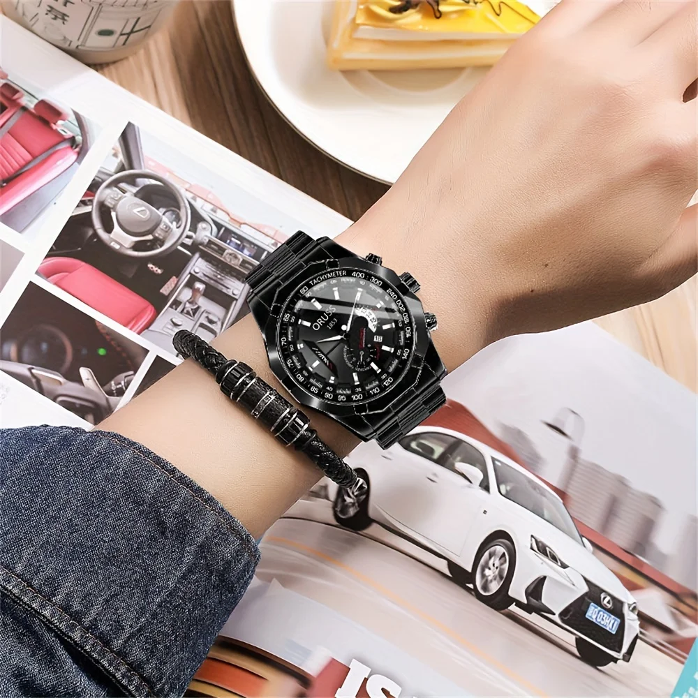 High-end personality men's watch trend cool handsome big dial gentleman fashion durable business leisure youth handsome 5