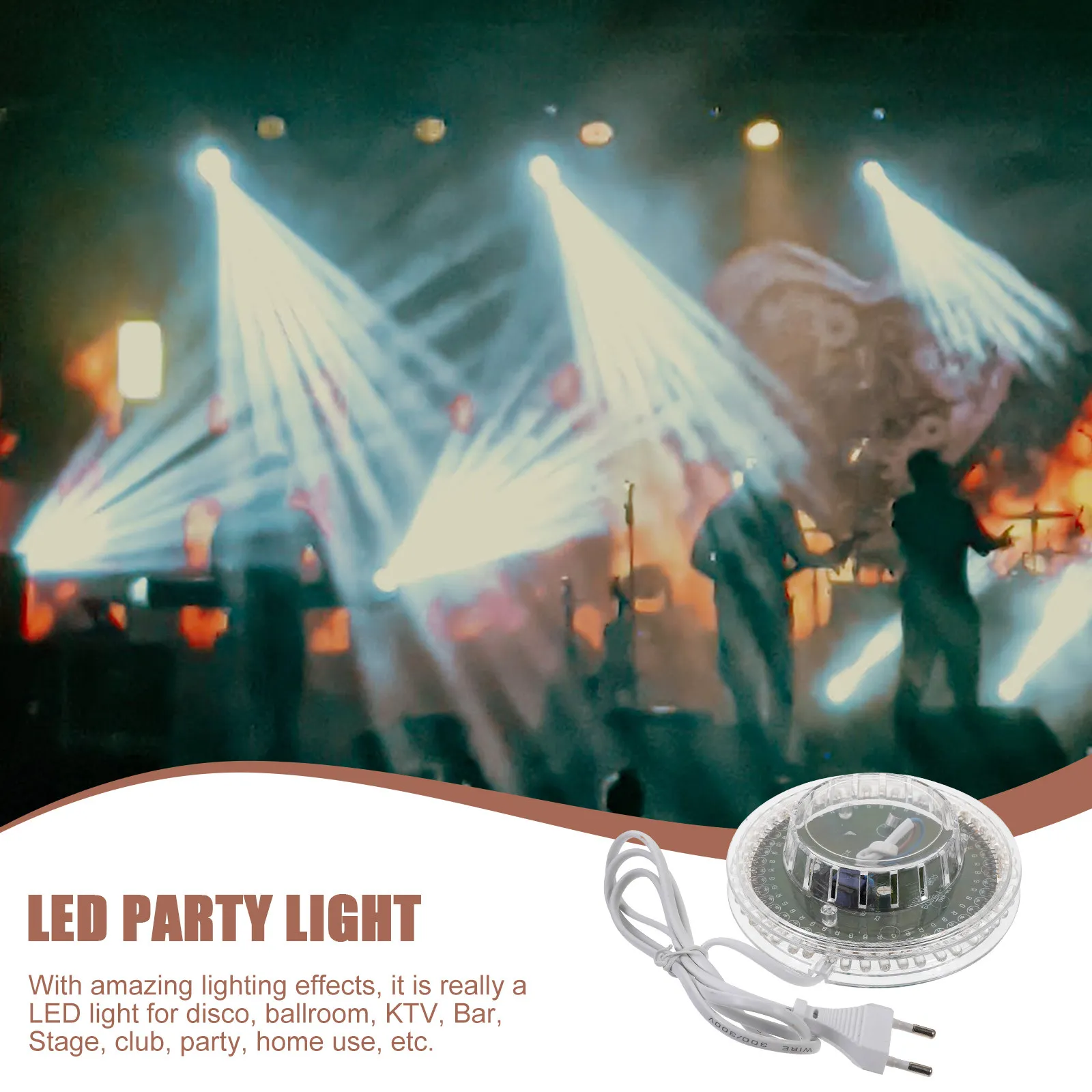 해바라기 모양 48-LED RGB 파티 조명, 자동 회전 및 사운드 활성화 모드 포함, 디스코, 볼룸, KTV, 바, 무대, 클럽, 가정, DJ용