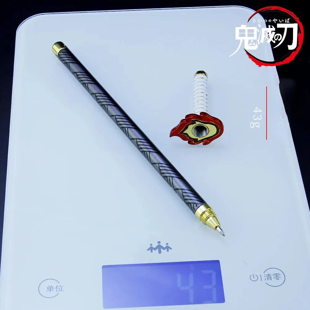 Cosplay Sword Cosplay Prop Cosplay Toy 20cm Demon Slayer Sword Rengoku Kyoujurou Carbon Pen Alloy Katana Anime Peripherals Weapon stylish Model Festival Gifts Toys