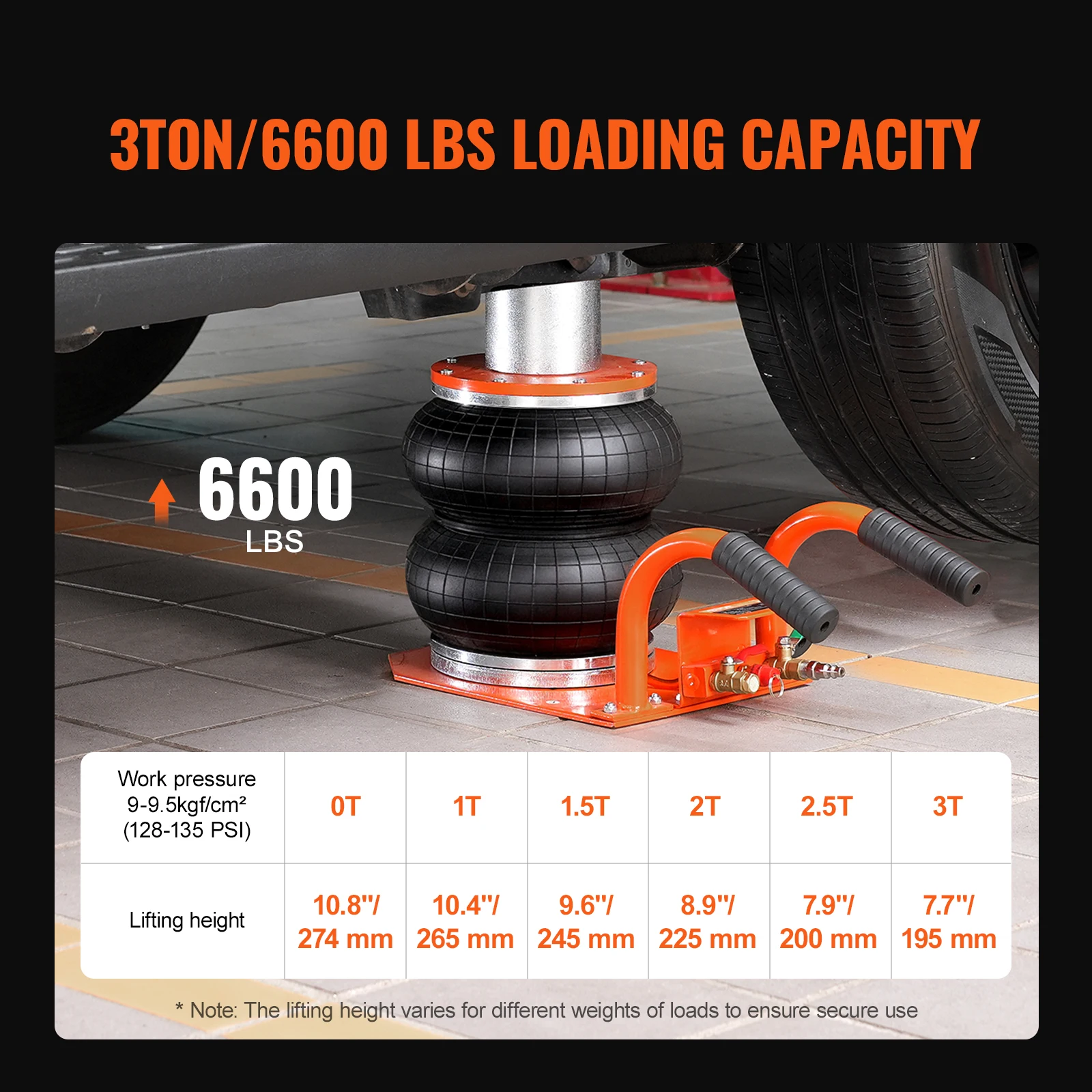 SucceBuy 3T Pneumatic Lifting Jack 3