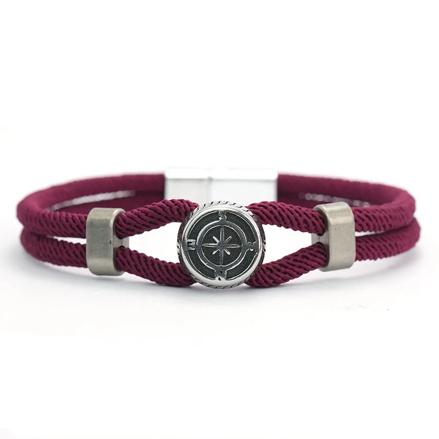 Noter Neues Herren-Armband mit nautischem Kompass, 6 Farben, Magnetschnalle, Wickelarmband, Freizeit, vielseitiges Zubehör, Joias – Detail 11