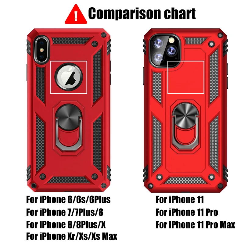 Magnet Metal Case for IPhone 6 6s 7 8 Plus 11 Pro Armor Shockproof Case Cover for IPhone XR XS Max X Silicon Bumper silicon cell phone case phone case cell phone case