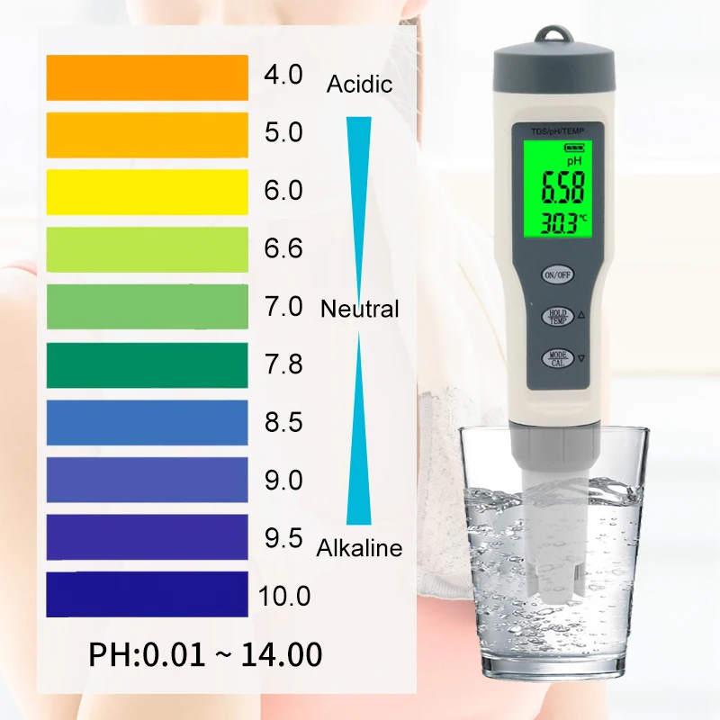 PH Mètres NOYAFAEZ 9901 PH Mètre De Haute Qualité 3 En 1 TDS/Temp Testeur  De Qualité De LEau Stylo Détecteur De Conductivité Moniteur Outil De Mesure  De Pureté 230731 Du 8,58 €