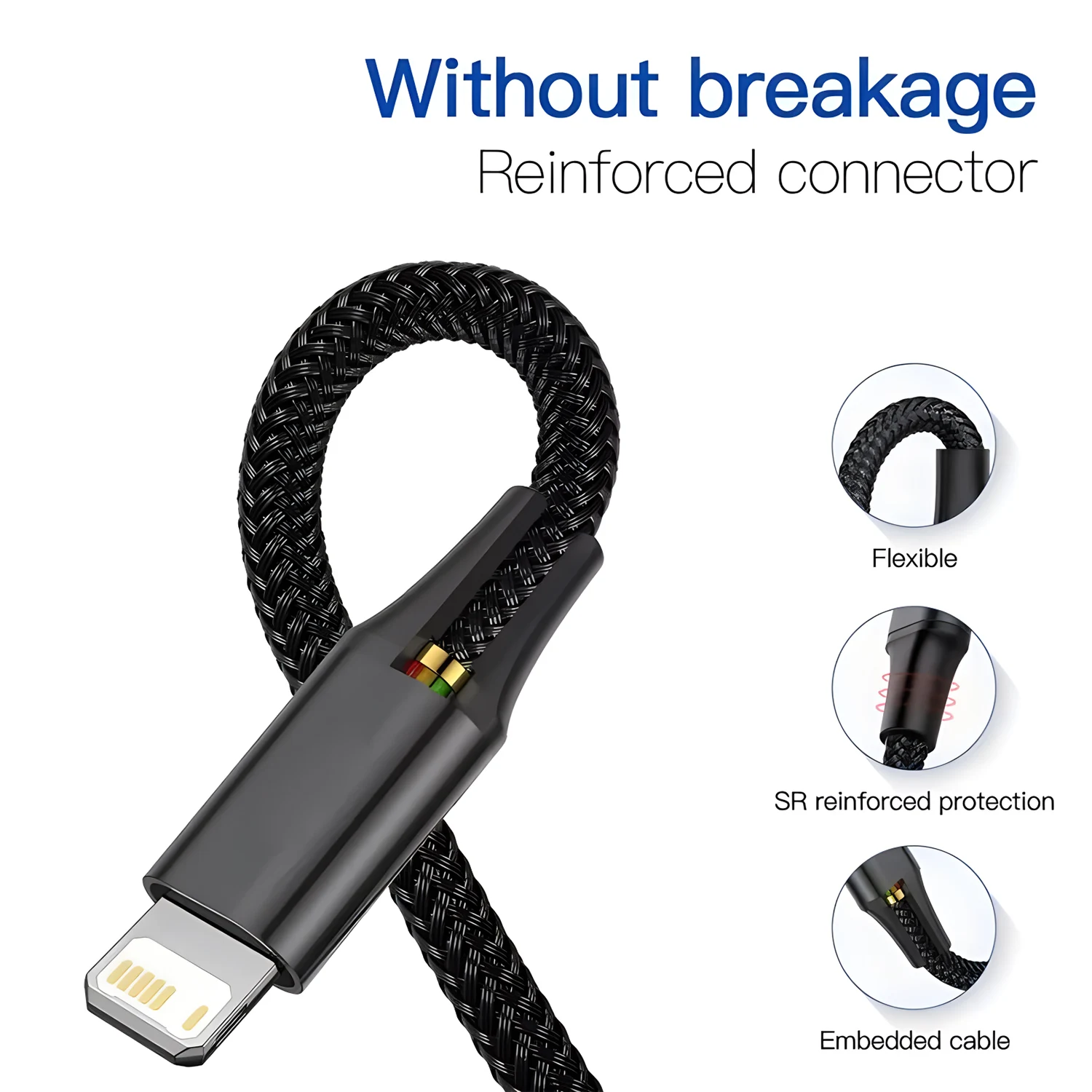 1/2/3개입 4 in 1 충전 케이블 아이폰 15 14 13Pro Max Mini용 3 in 1 마이크로 USB 타입 C 고속 충전 케이블 아이폰 화웨이용