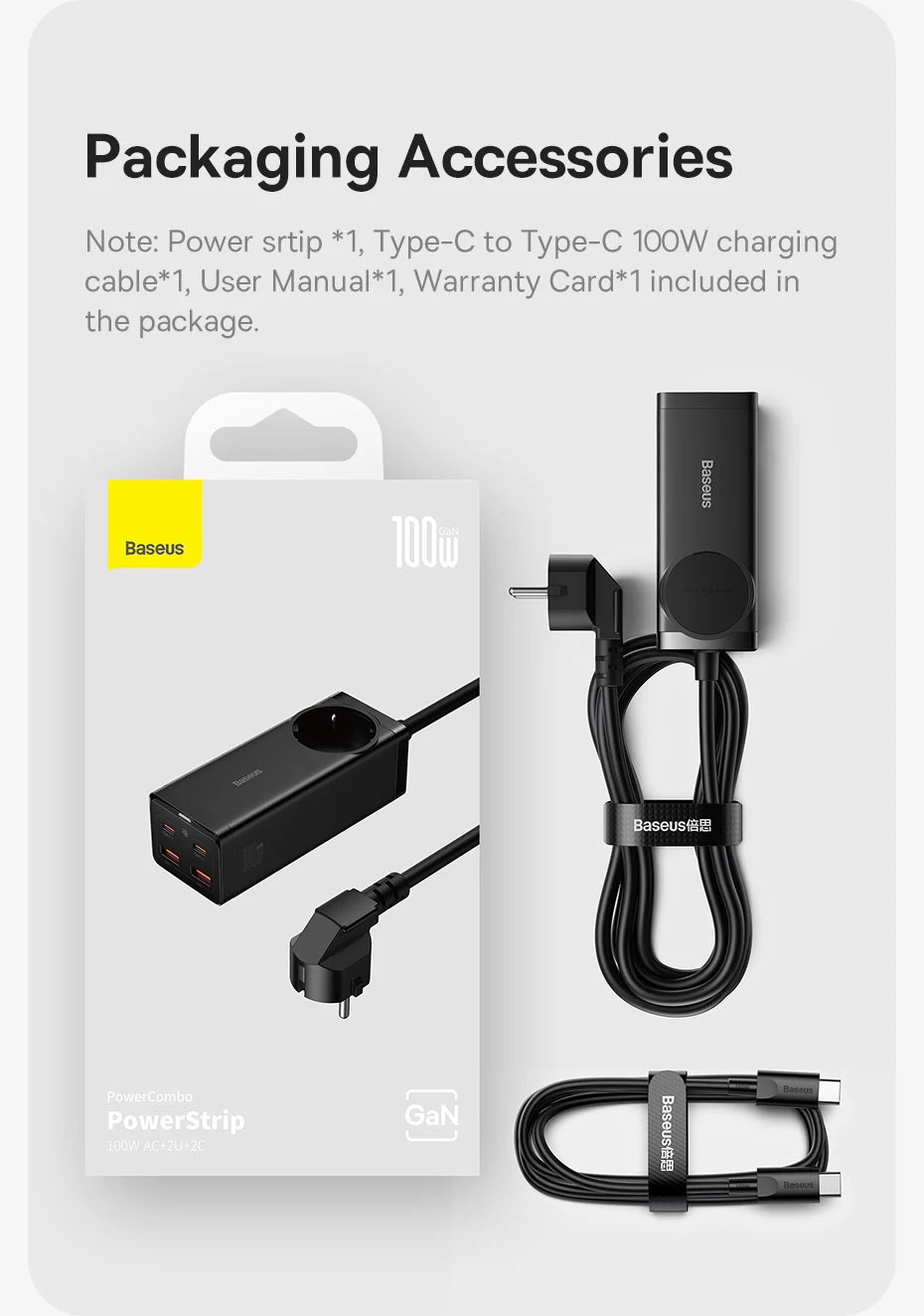100W GaN3 Pro USB Charger Desktop Power Strip Charging Station Type C PD QC Quic