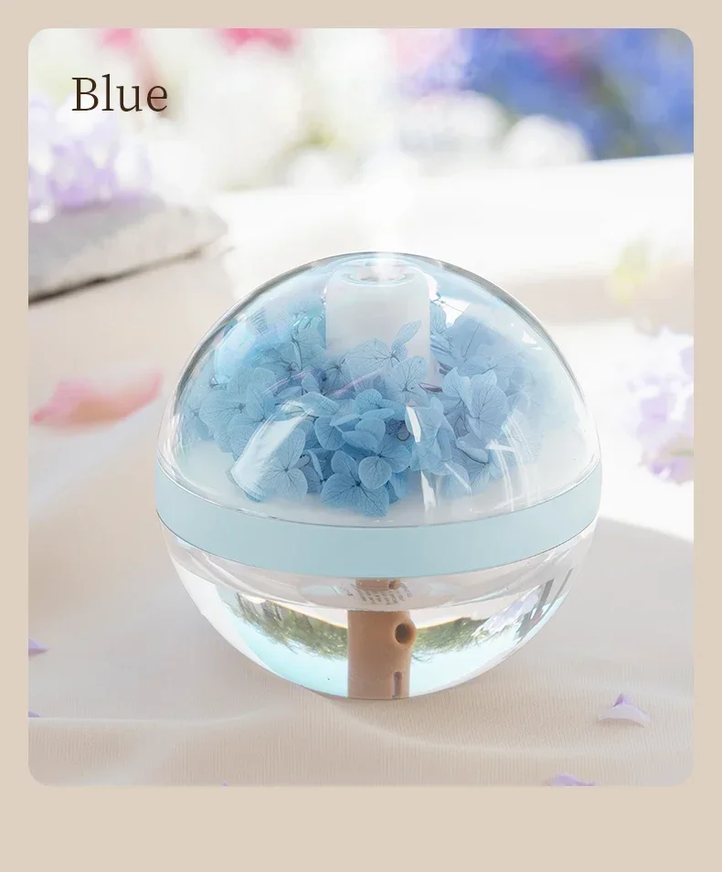 270ML USB Rechargeable Air Humidifier with LED Light - Home Hydration Mist Maker
