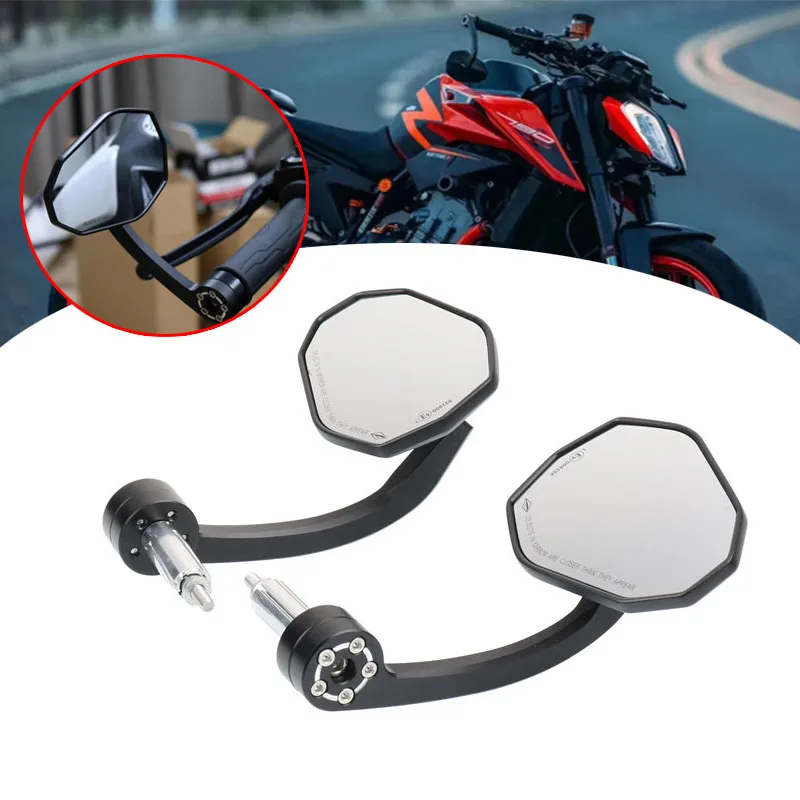 Chrome Motorcycle Rearview Mirrors - Universal Bar End Mirrors For Cruiser Bikes - View #11