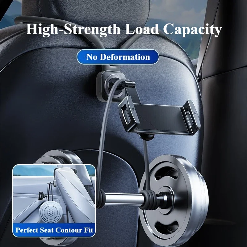 Eary Car Headrest Tablet Holder Phone Stand 360° Rotatable Flexible ipad Stand for Sports Seat Universal Vehicle Accessories