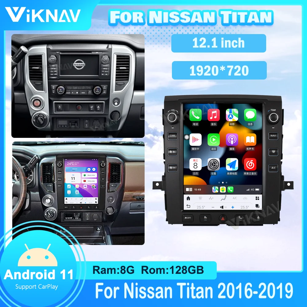 

Android11 Car Radio Touching screen 12.1 inch For Nissan Titan 2016-2019 Car Audio Stereo GPS Navigation multimedia player