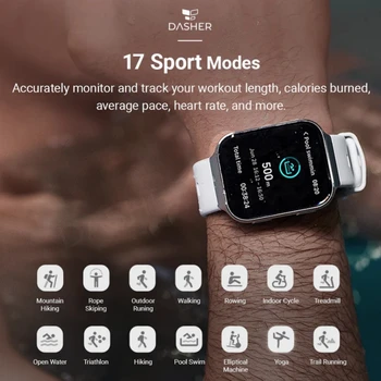 WT1004 Maimo Smart Watch Glass 1.78" AMOLED Screen Alexa Voice Assistant Watch GPS Sport Heart Rate Monitor 17 Sport Modes