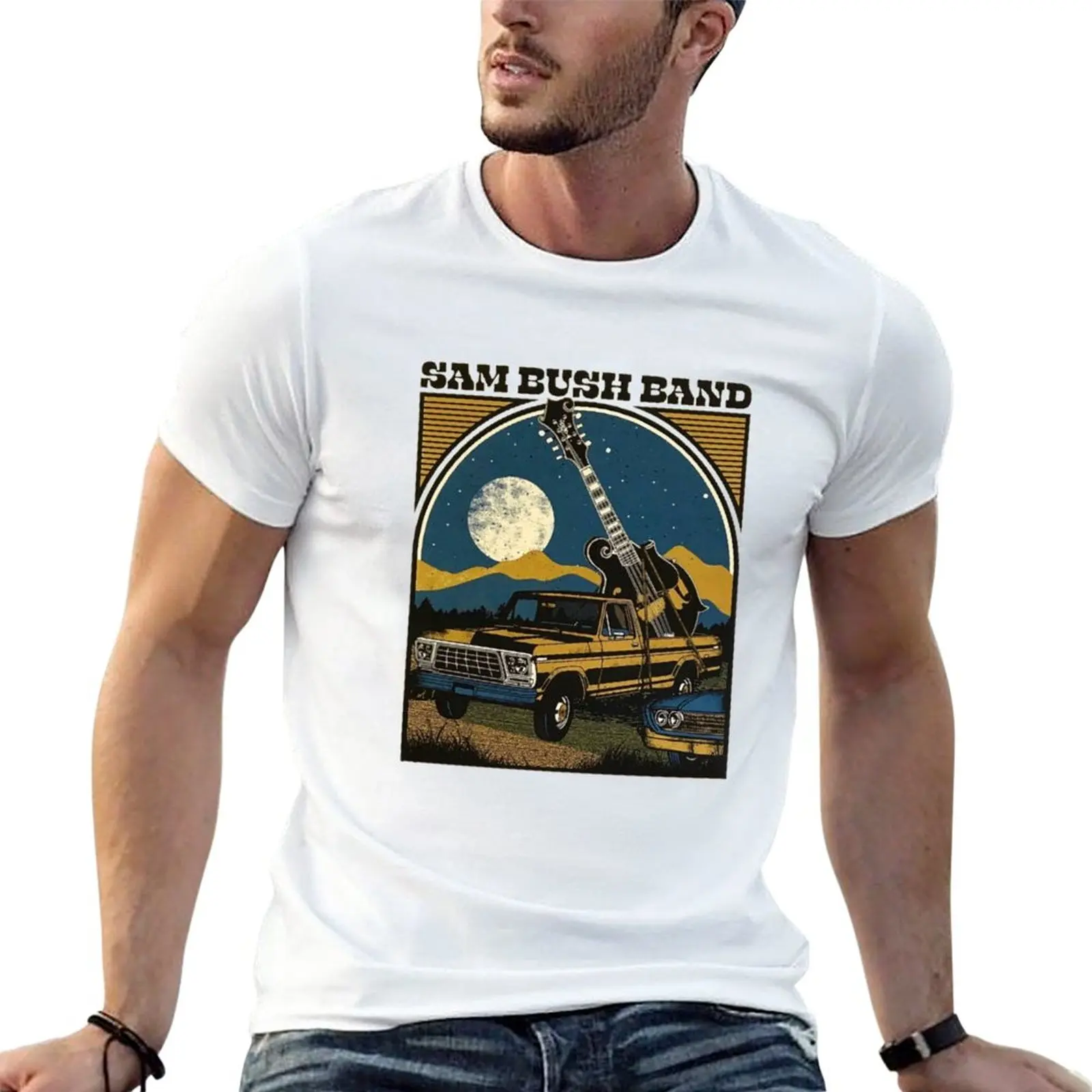 

New best art bluegrass progressive band sam bush gajiumr T-Shirt korean fashion oversized t shirts plain white t shirts men