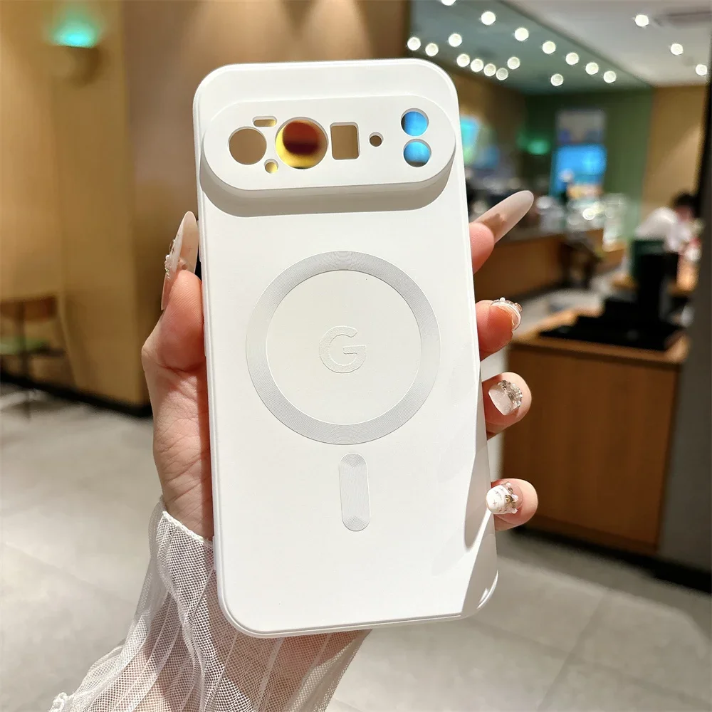 Luxury Metallic Paint Frosted TPU Soft Phone Case with Magsafe Shockproof Cover