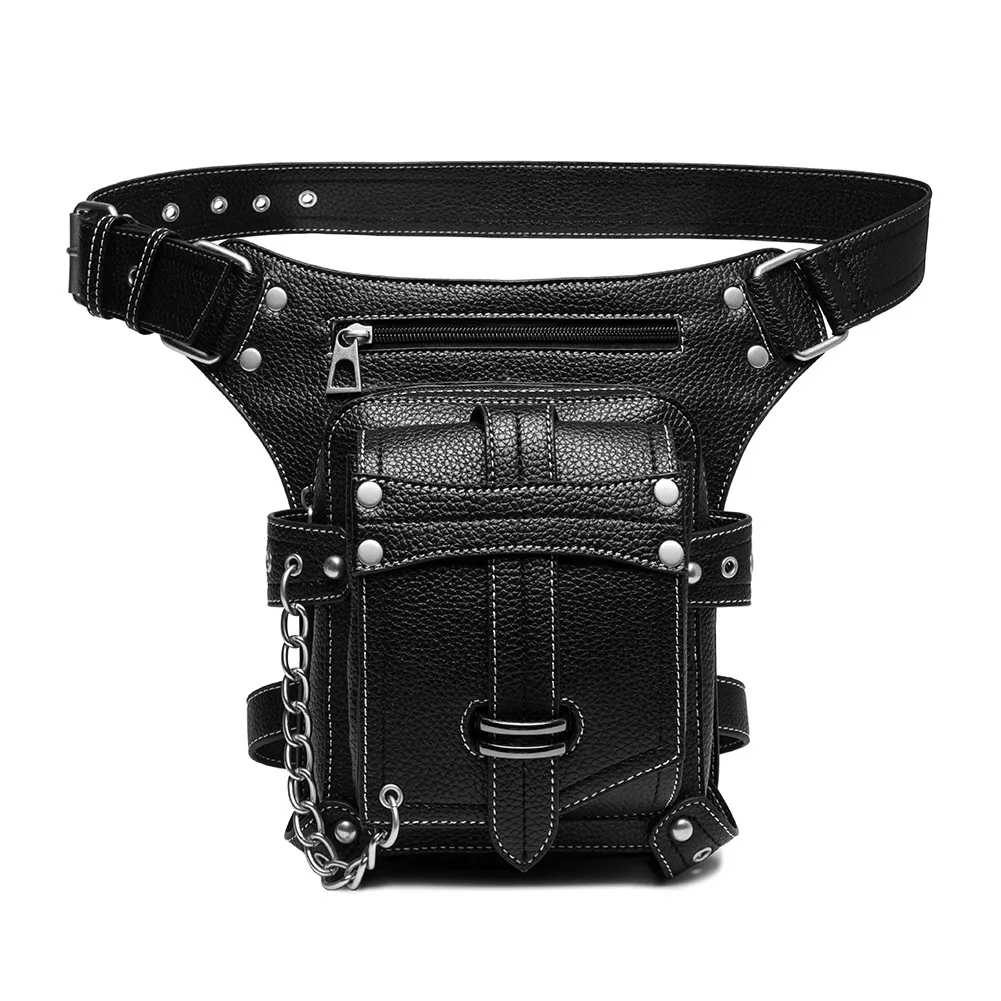 Men's Purse Motorcycle Outdoor Riding Motorcycle Leggings Bag Waist Bag Women Fanny Pack Belt Bag Chest Bag Banane Sac