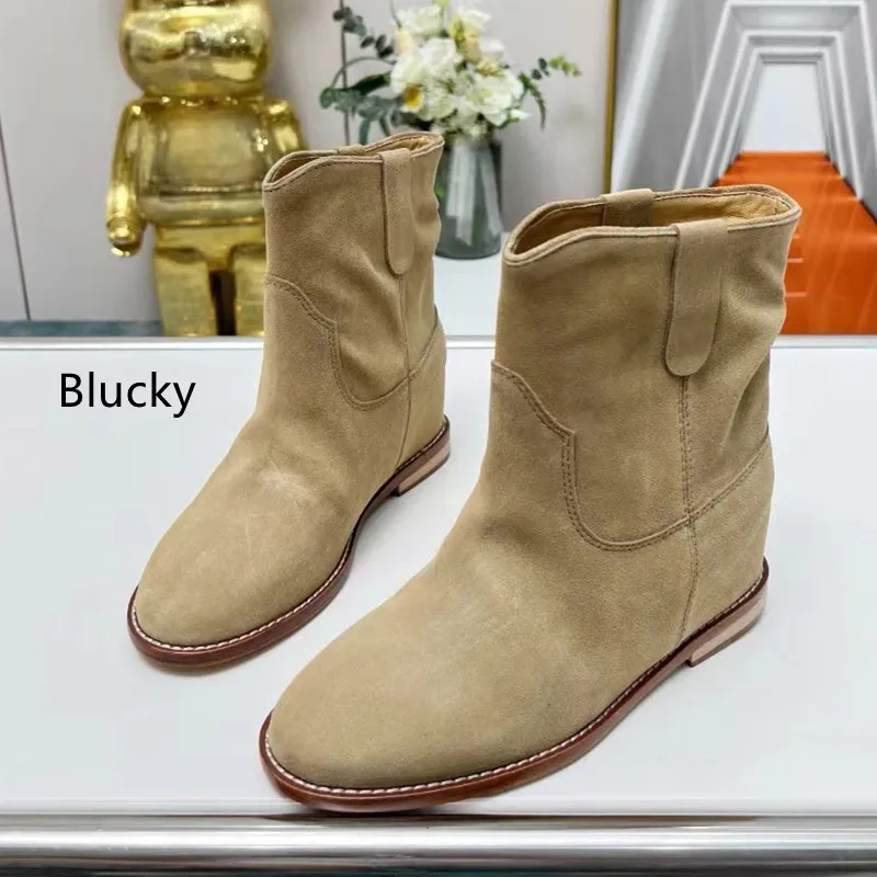 

Women's Autumn and Winter New Genuine Leather Slim Fit Knee Long Boots Women's Solid Color Simple Belt Buckle Retro Knight Boots