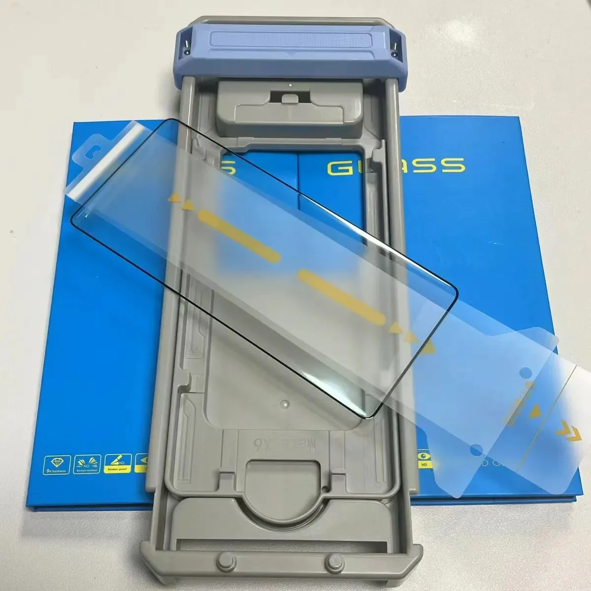 Ultra-Clear Full Glue Tempered Glass Screen Protector with Easy Installation Tool
