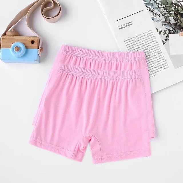 Girls Modert Kids UnderPants Children Underwear Girls Panties Anti-Shine Safety Underwear 2pcs/lot Pink 2PCS