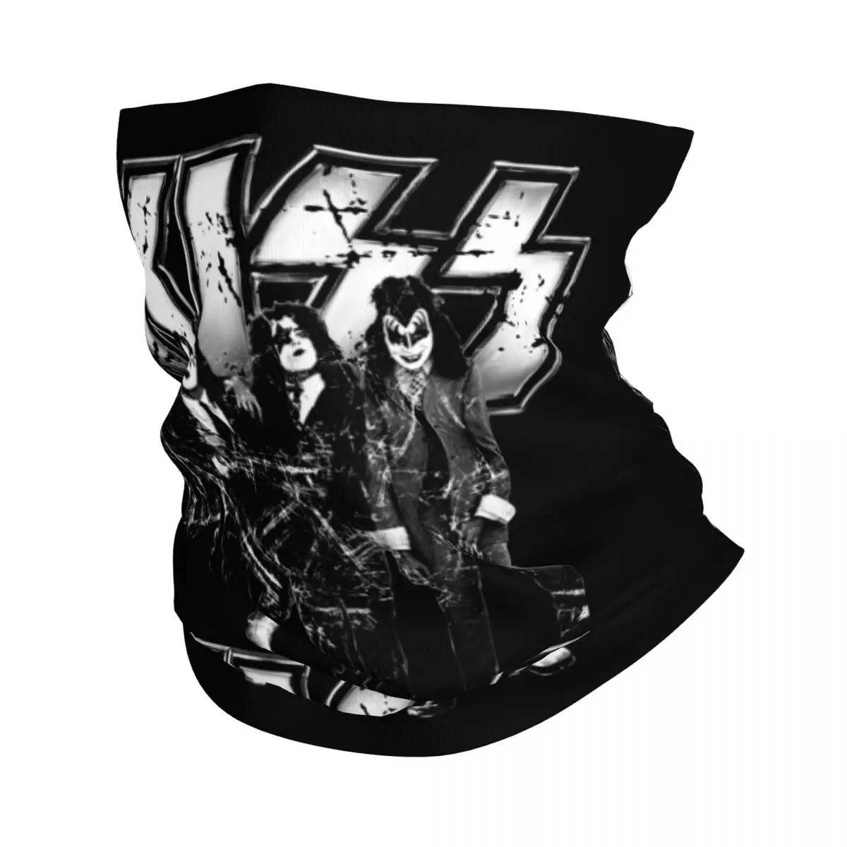 

KISS Heavy Metal Music Band Bandana Neck Cover Printed Face Scarf Multifunctional Balaclava Fishing Unisex Adult Breathable