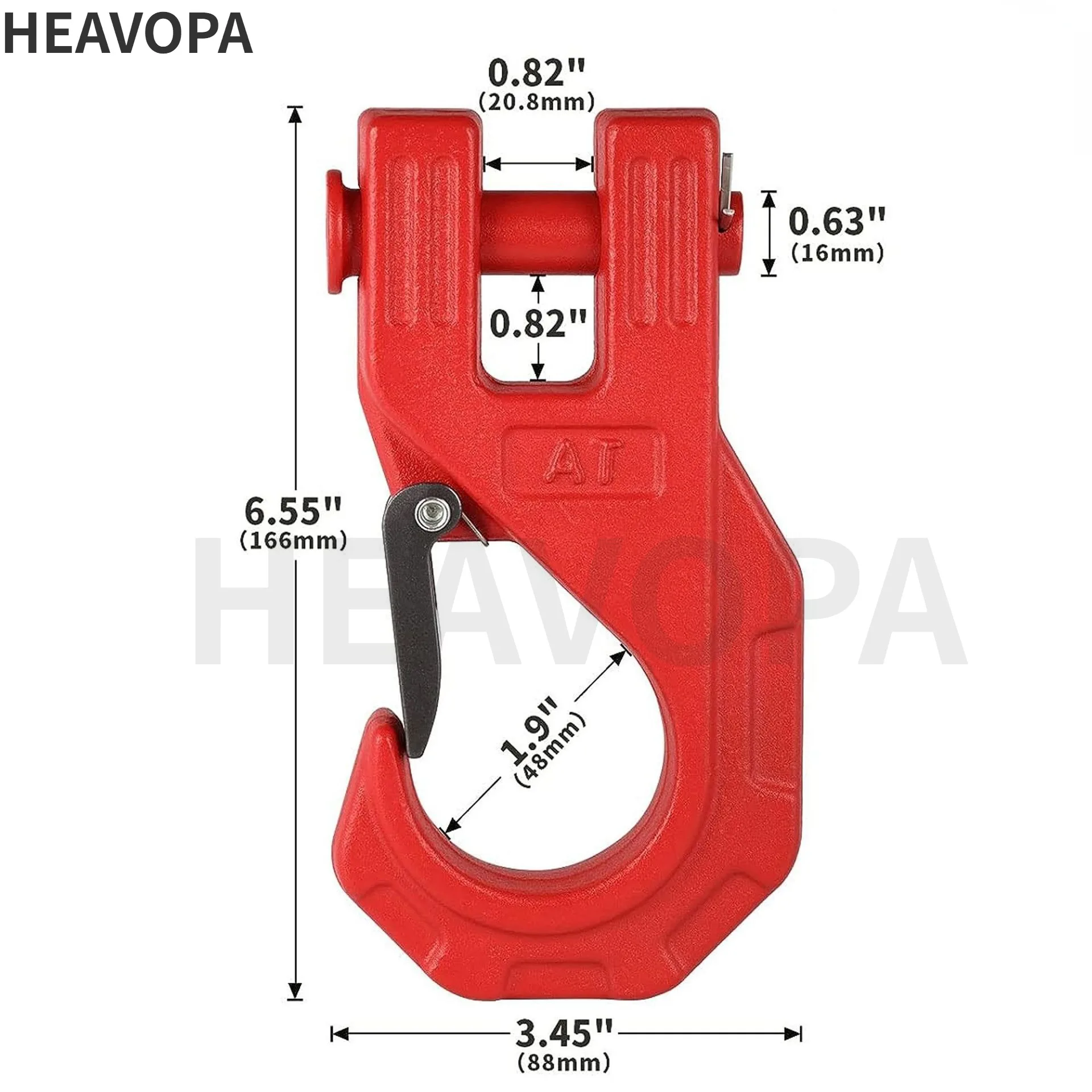 40CR alloy steel, forged winch hook, tension 20T traction hook Hook Cargo Hook Trailer Off-Road Vehicle Rescue Heavy Duty