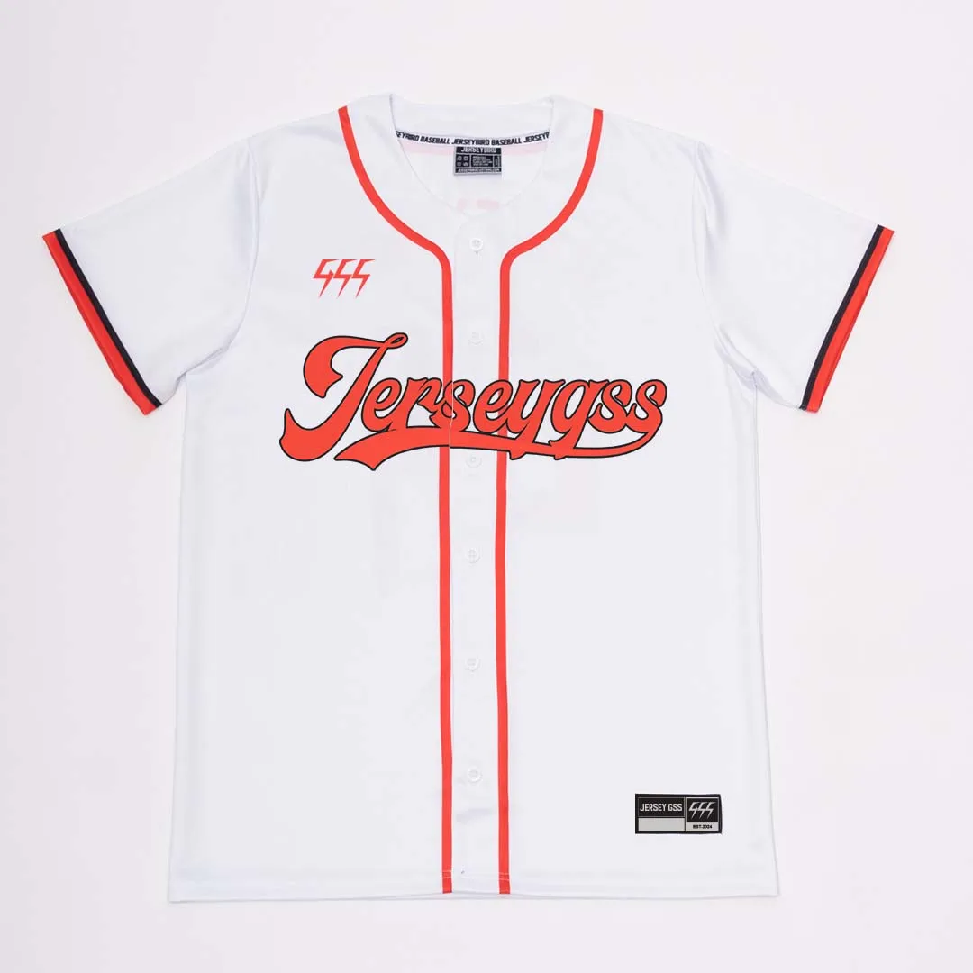 Customizable Baseball Jersey Team Shirt Full Button Sublimation Name Number Sportswear T-shirt Men/Women/Kid