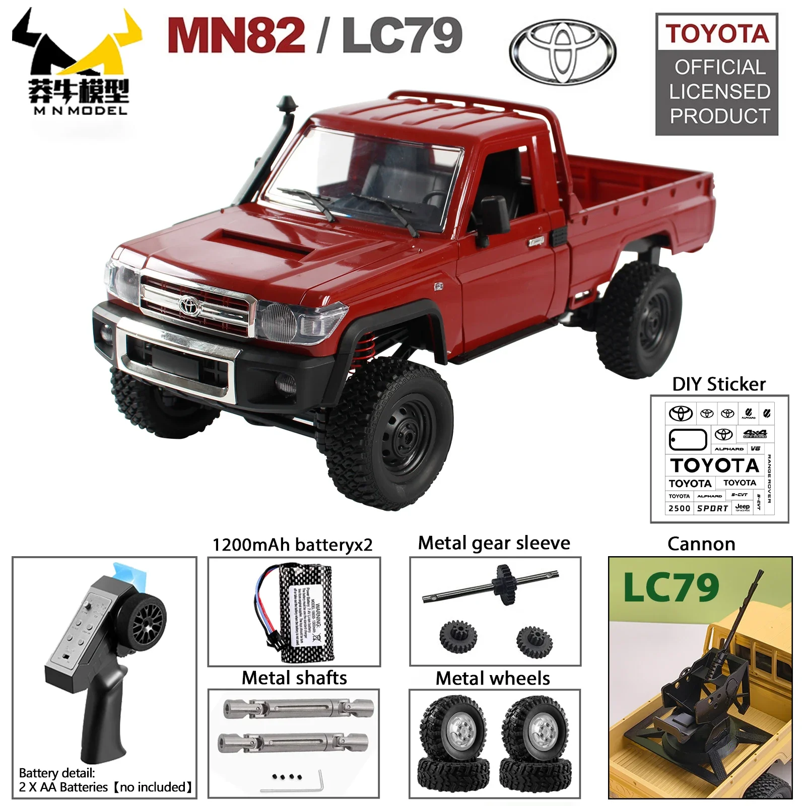 MN MODEL 1:12 4WD Land Cruiser MN82 MN82 Pro Rc Toyota LC79 Car