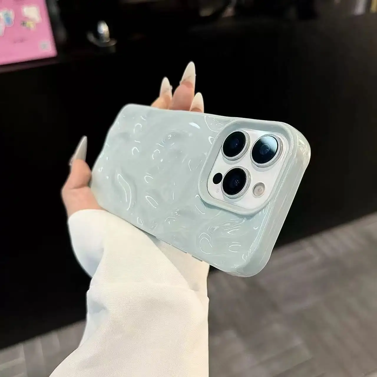 3D Luxury Silk Wavy Pattern Soft Phone Case