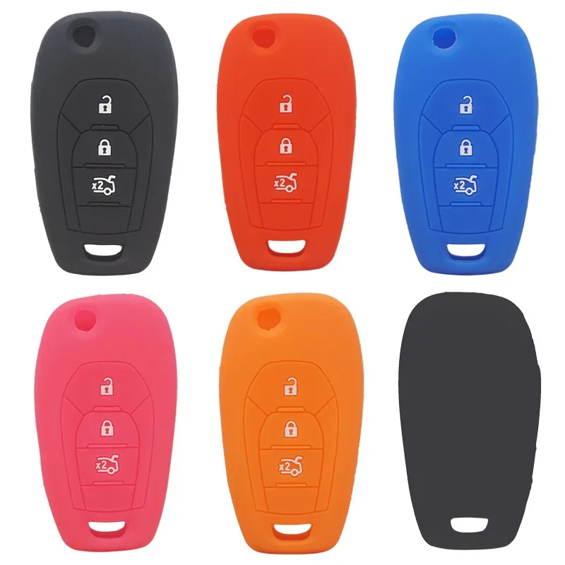 Silicone Car Key Cover FOB Case for Chevrolet Chevy Cruze 4 Buttons Flip Remote Key Holder