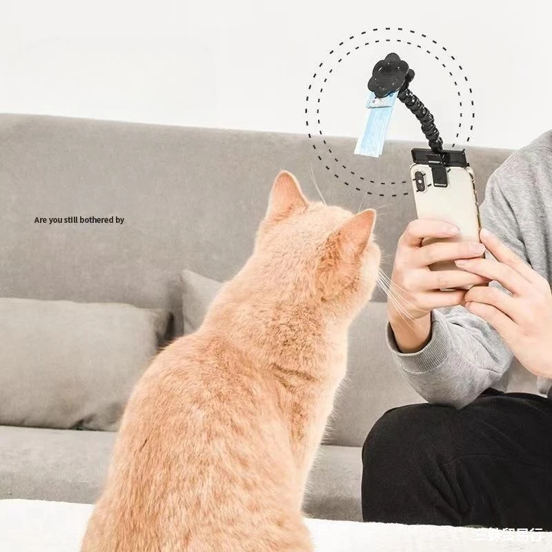 Viral Pet Photography Tool-2-in-1 Phone Holder&Attention Grabber for Cat/Dog Social Media Shots,Hands-Free Selfie Stick with