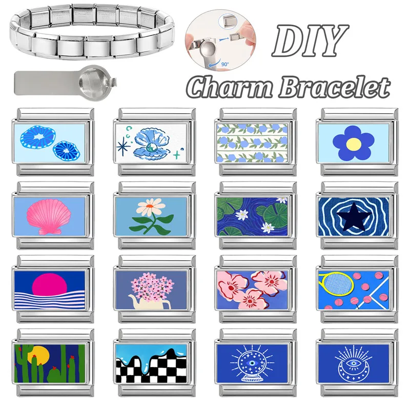 Stainless Steel Charm Bracelet for DIY Fashion Jewelry