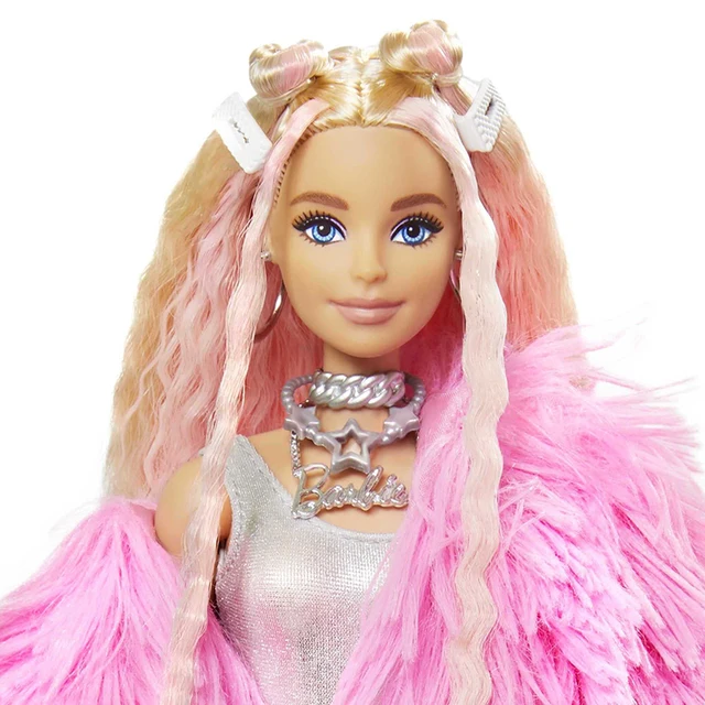 Barbie Extra Doll with Pink-Streaked Blonde Crimped Hair in