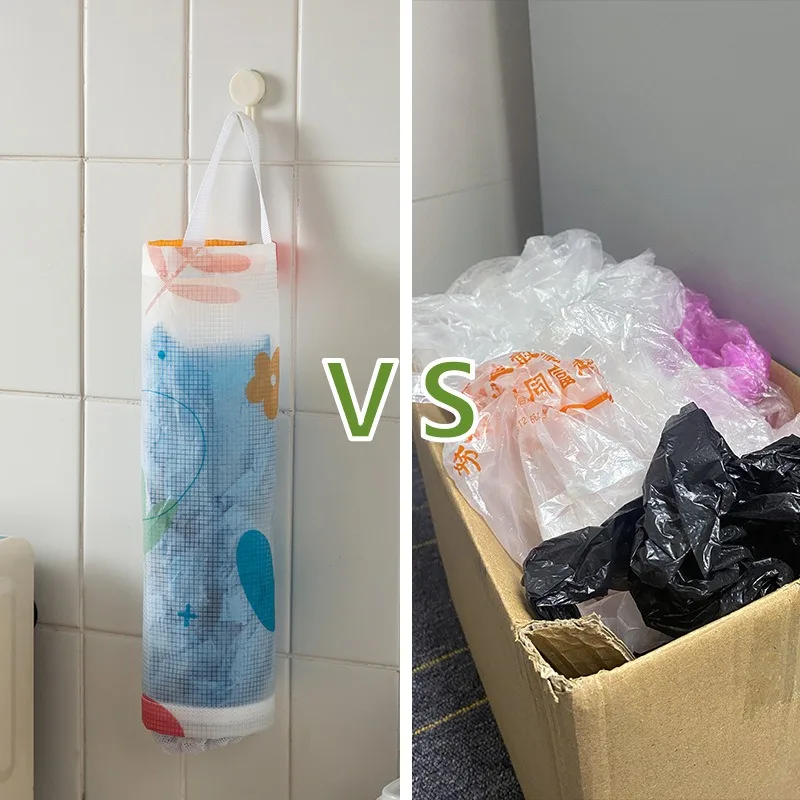 Household Bin Bag Storage Box,Plastic Bag Holder Wall Mount
