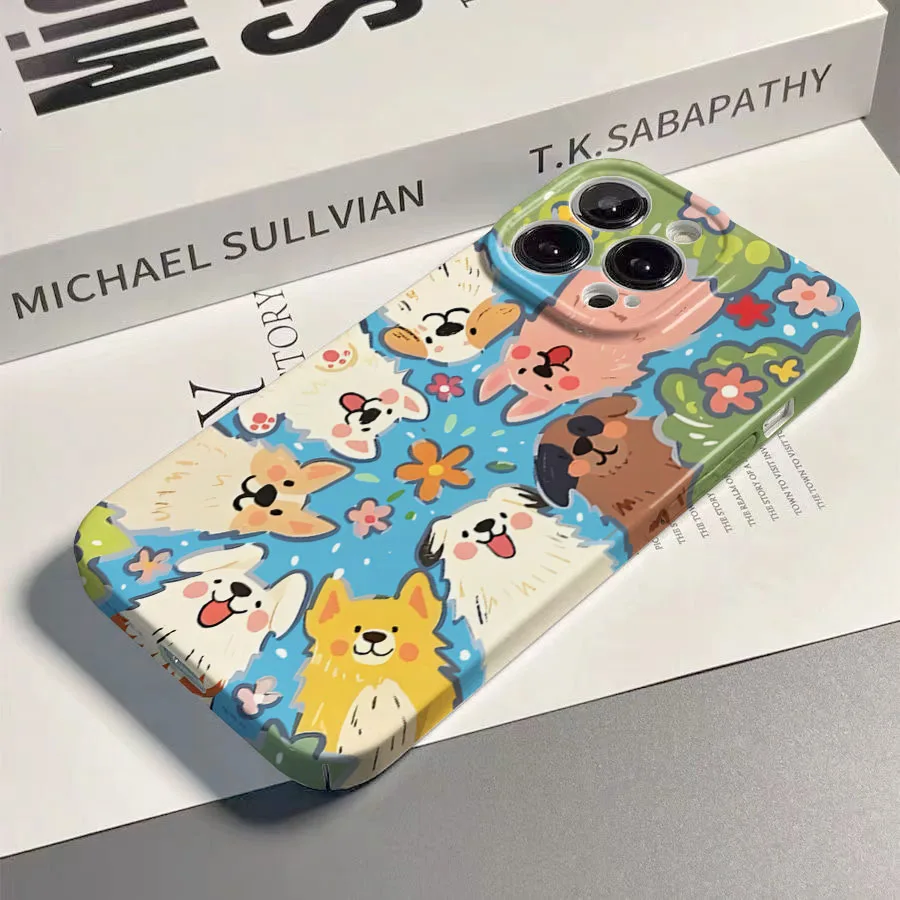 Cartoon Dog Shockproof Hard PC Phone Case - Durable Bumper Back Cover