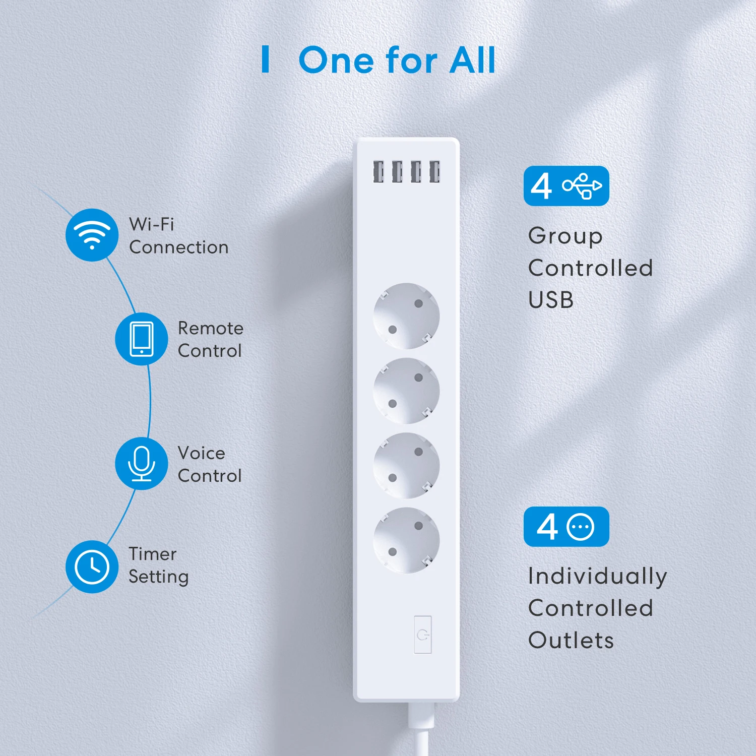 Plug Socket Extension, Suporte HomeKit, Siri, Alexa,