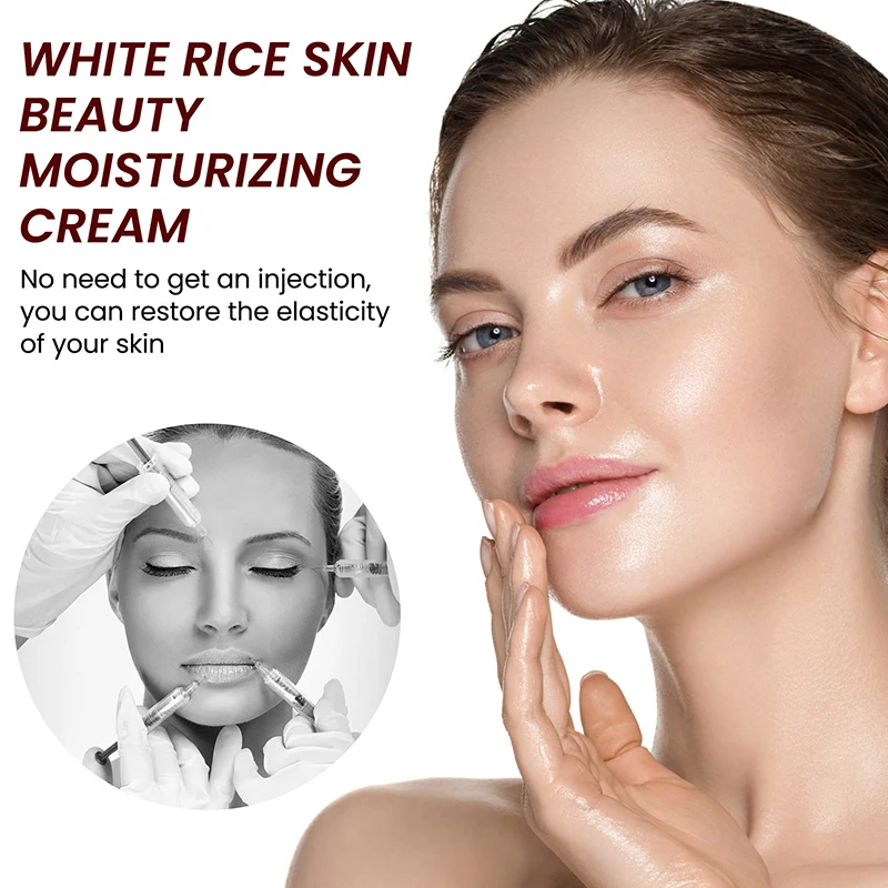 White Rice Whitening Cream Opstrammende Anti-Rynke Blur Fin Line Fjernelse Rynker Forstærk kedelig fugtgivende ansigtspleje splinterny_voghion.com