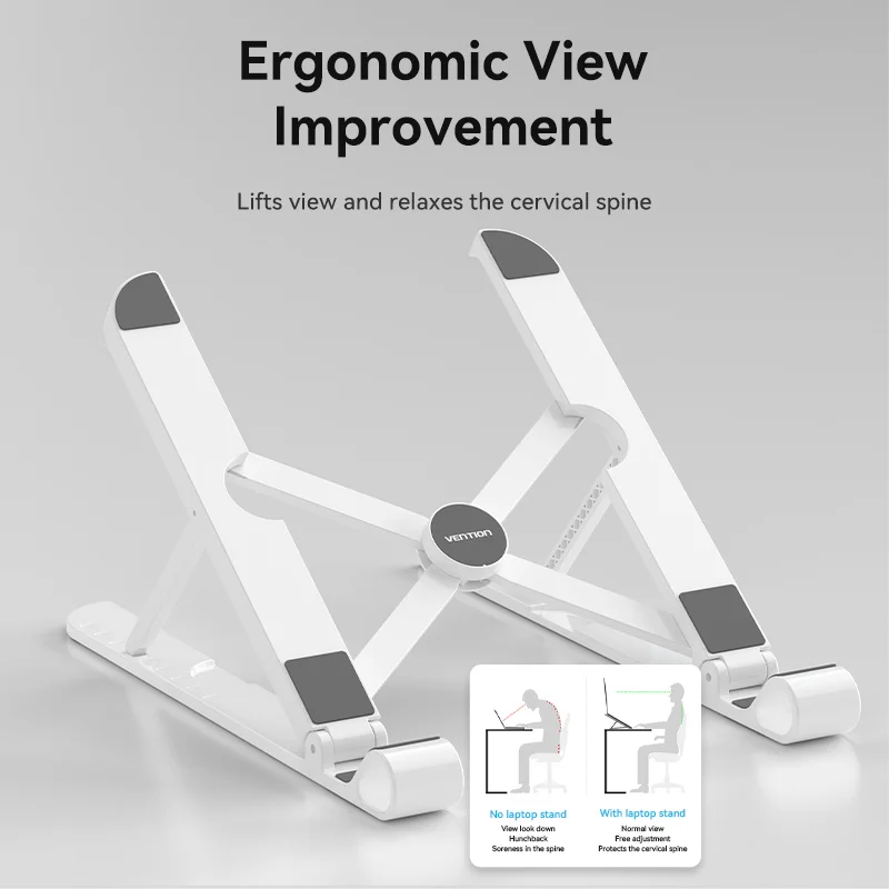 Vention Desktop Laptop Stand Multi-angle Adjustable Non-slip Notebook Holder Foldable Tablet Holder For Macbook Air Pro
