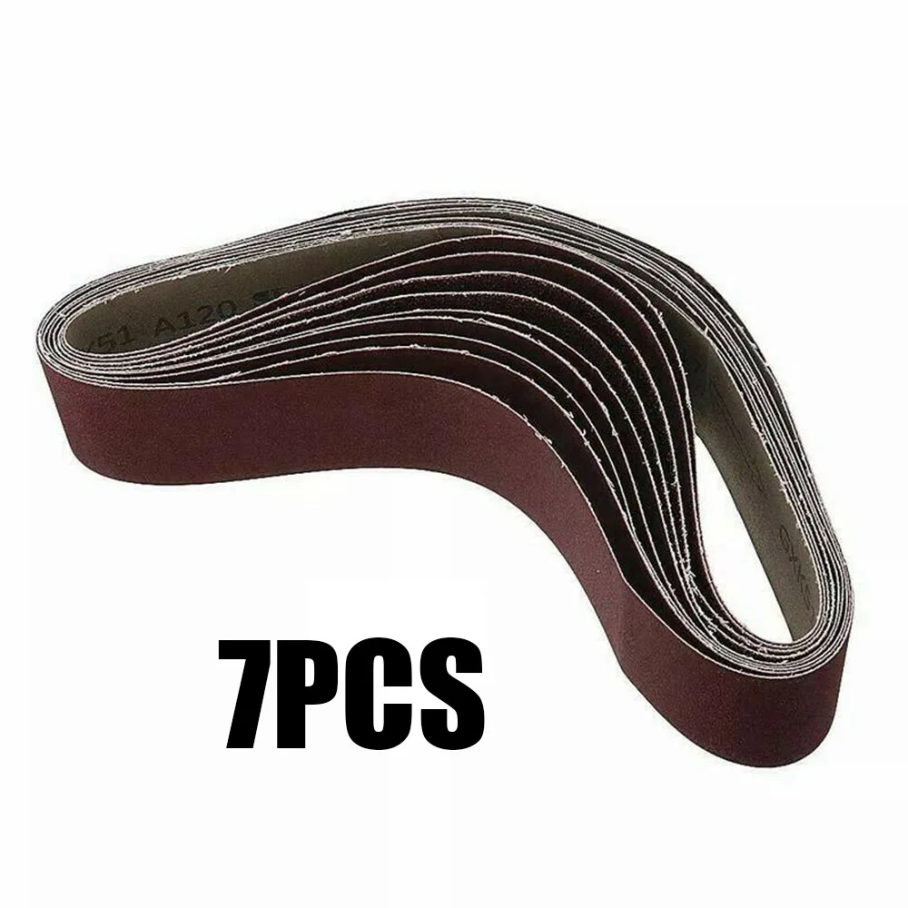 

7Pcs Abrasive Sanding Belts Band 120/240/320/400/600/800/1000 Grits Wood Grinding Sander Tool Aluminum Oxide 50x686mm