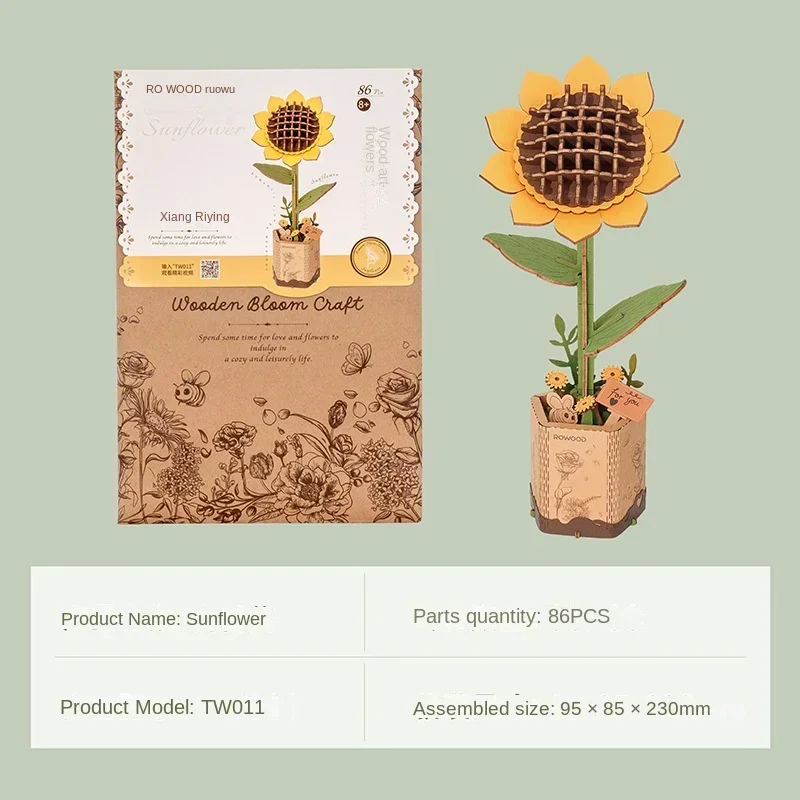 Simulated building block bouquet DIY flower arrangement small toy decorations Office home decorations Valentine's Day gifts building blocks toys