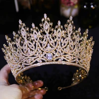 Luxury Miss Universe Queen Crown Crystal Big CZ Jewelry Tiara for Women Bride Hair Accessories Wedding Headdress Zircon Diadema - Image 3