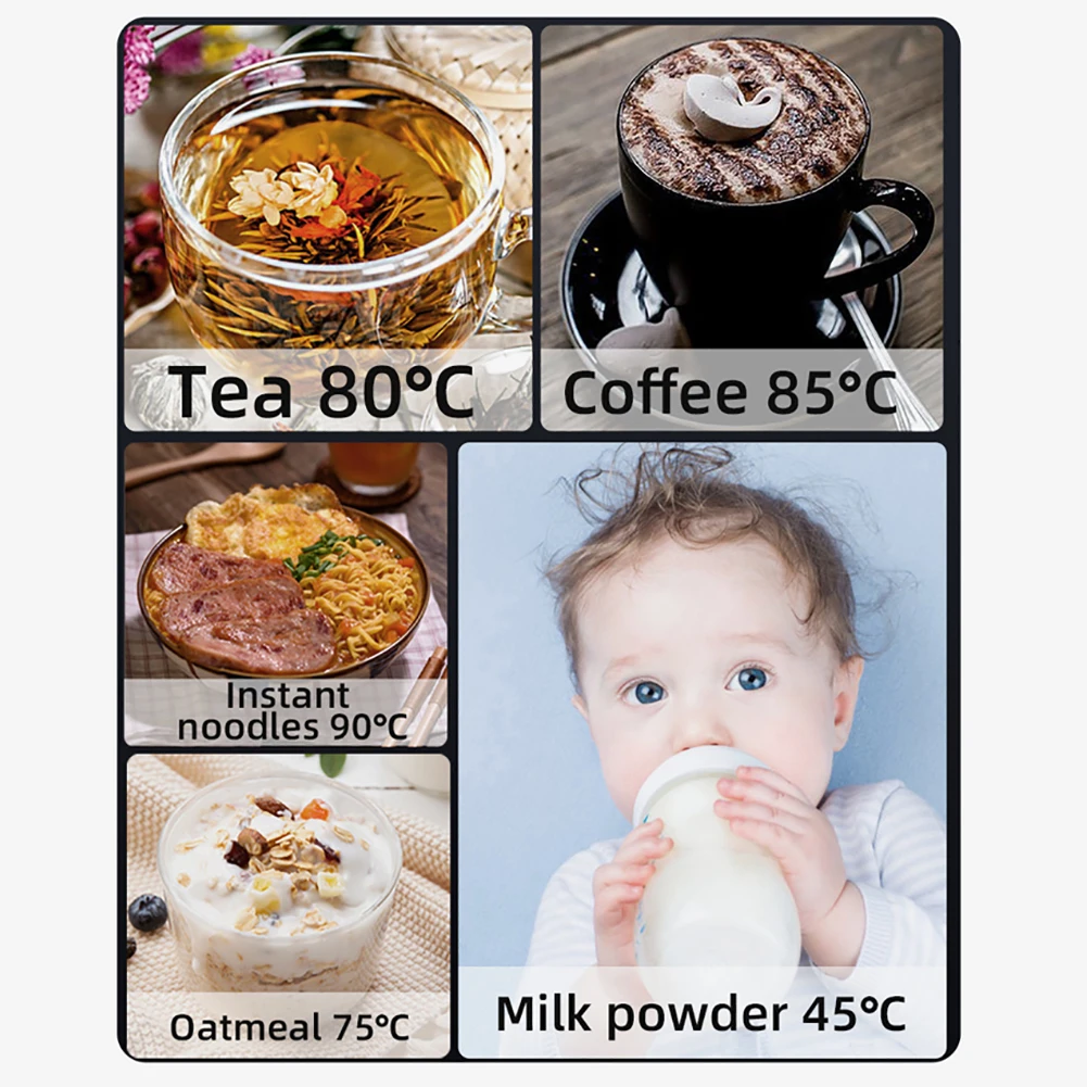 12V-24V 휴대용 자동차 히팅컵 터치스크린 자동차 가열 스마트 머그컵 스마트 온도 조절 물 보온병 스테인리스 스틸