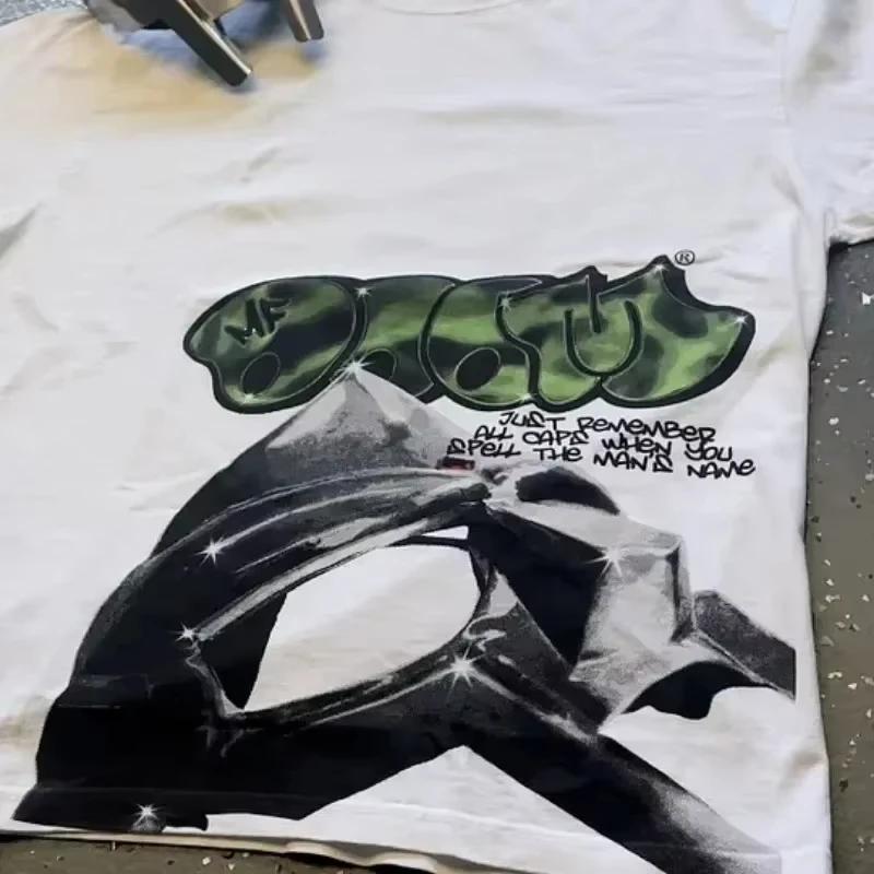 Sopula Vintage The Illest Villain Mf Doom Graphic Casual Street Basketball Harajuku Oversized T-shirt