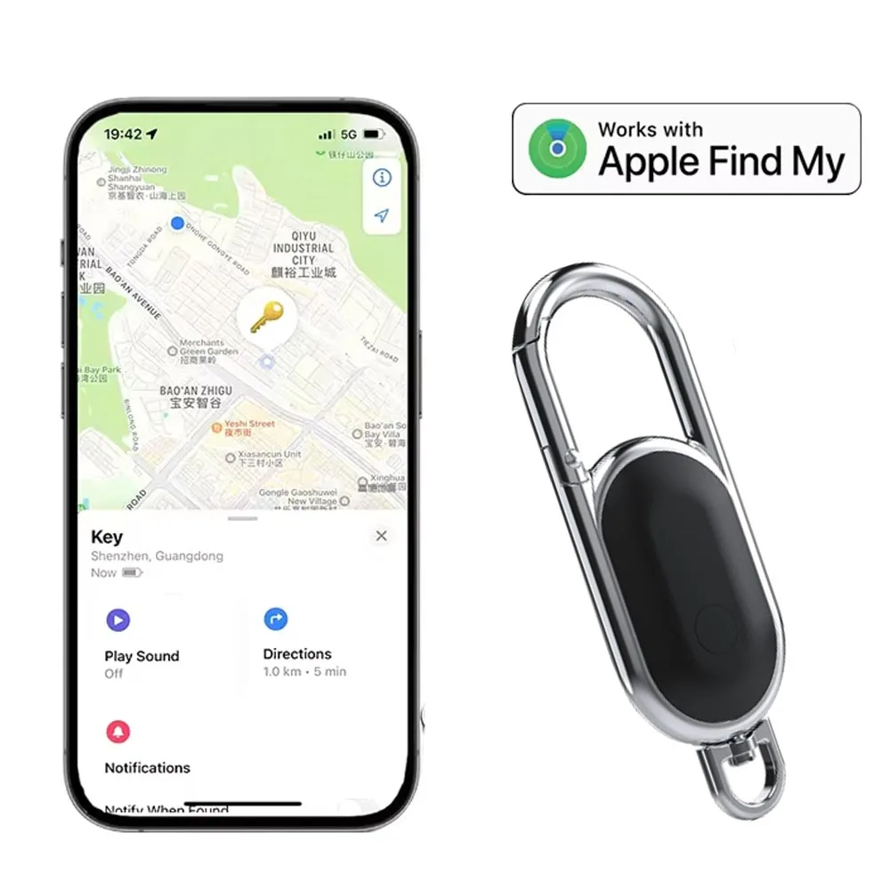 Apple - iPhone11(keyさん専用) Anti-lost GPS airtag Smart Carabiner key chain Keyring with