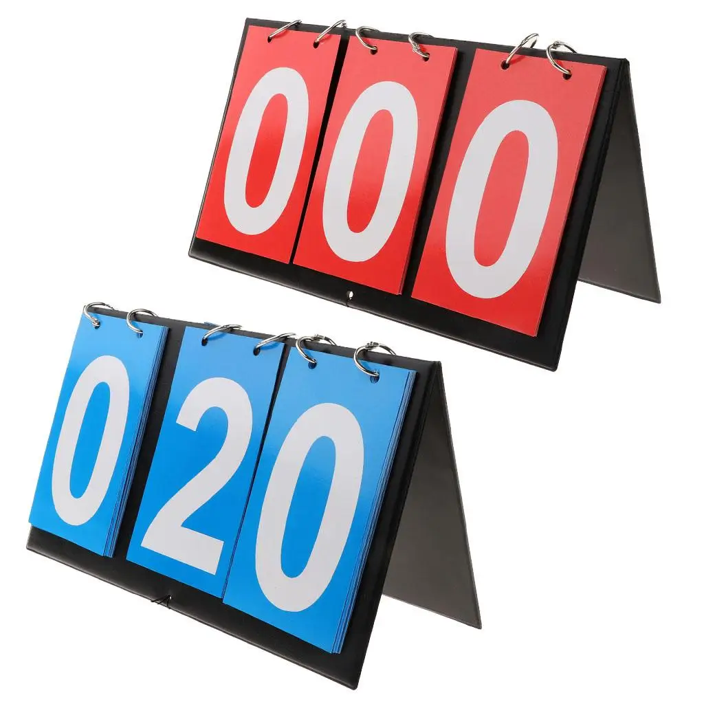 

3 Digit Durable Sports Equipment Flip Scoreboard PVC Cards for Basketball, Table