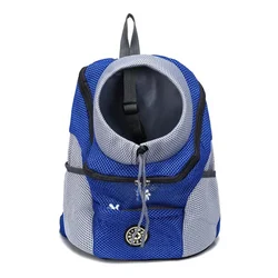 Enhanced Portable Double Shoulder Travel Backpack with Mesh - M (Blue)