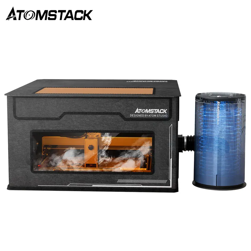 ATOMSTACKLaserEngraverEnclosureFoldableSmokeExhaustDustproof