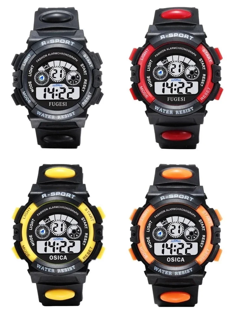 Orologi elettronici per bambini colore quadrante luminoso vita impermeabile multifunzione sveglie luminose orologio per ragazzi e ragazze