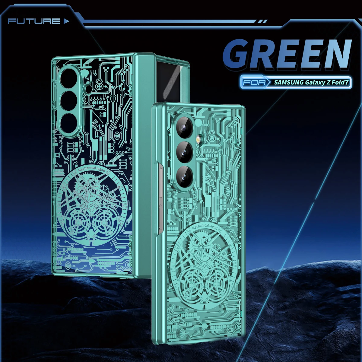 Luxury Mechanical Legend Plating Case with Front Screen Glass Film
